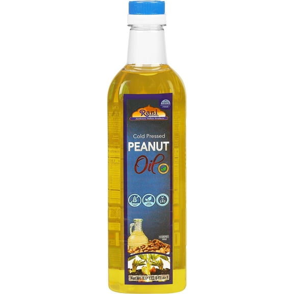 Rani Peanut Oil 33.8 Ounce (1 Liter) Cold Pressed | 100% Natural | NON-GMO | Kosher | Vegan | Gluten Free