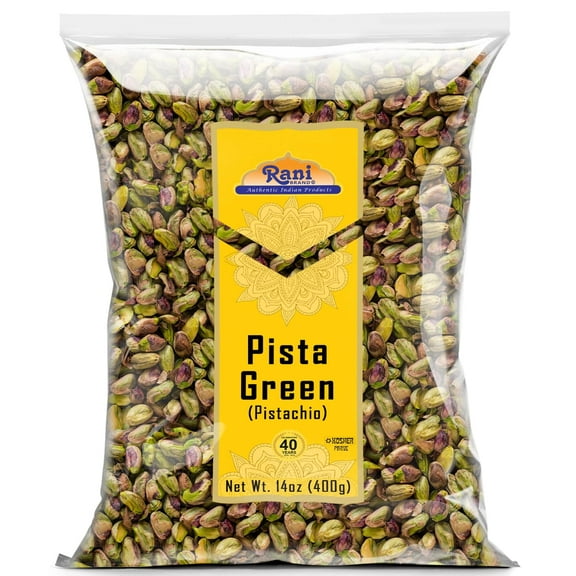 Rani Pista (Pistachio) Green 14oz (400g) ~ All Natural | Gluten Friendly | Vegan | NON-GMO | Kosher | No Salt or fillers | Indian Origin