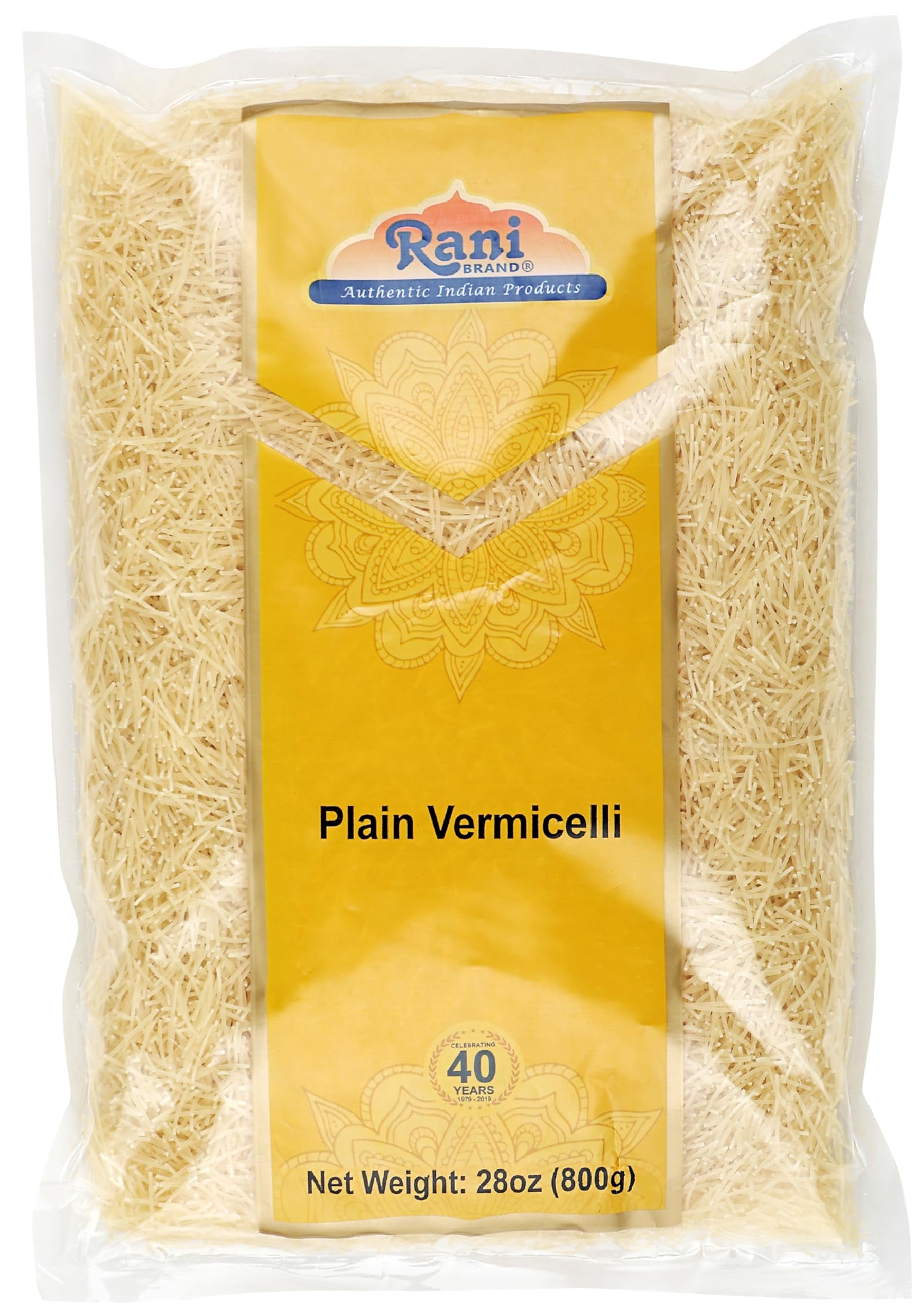 Rani Plain Vermicelli (Wheat Noodles) 28oz (1.75lbs) 800g All Natural