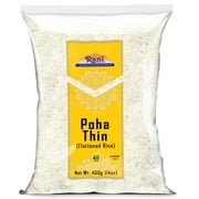 Rani Poha (Powa) Thin Cut (Flattened Rice) 14oz (400g) ~ All Natural, Salt-Free | Vegan | Kosher | No Colors | Gluten Friendly | Indian Origin