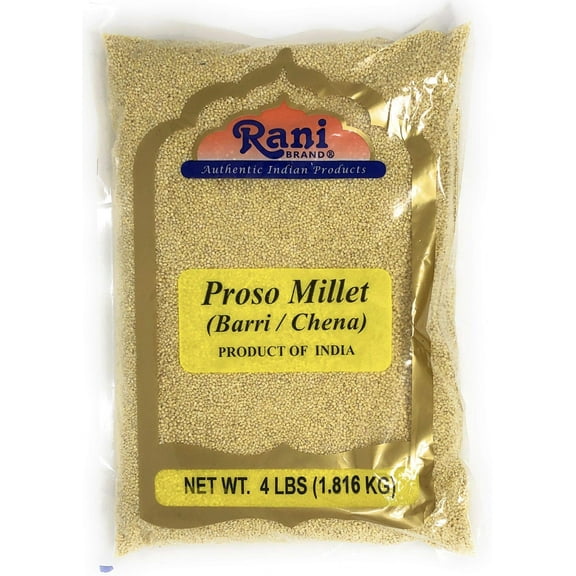Rani Proso Millet (Panicum Millaceum) Whole Ancient Grain Seeds 4 Pound, 4lbs (64oz) ~ All Natural | Gluten Friendly | NON-GMO | Vegan | Indian Origin | Barri / Chena / Variga / Baragu