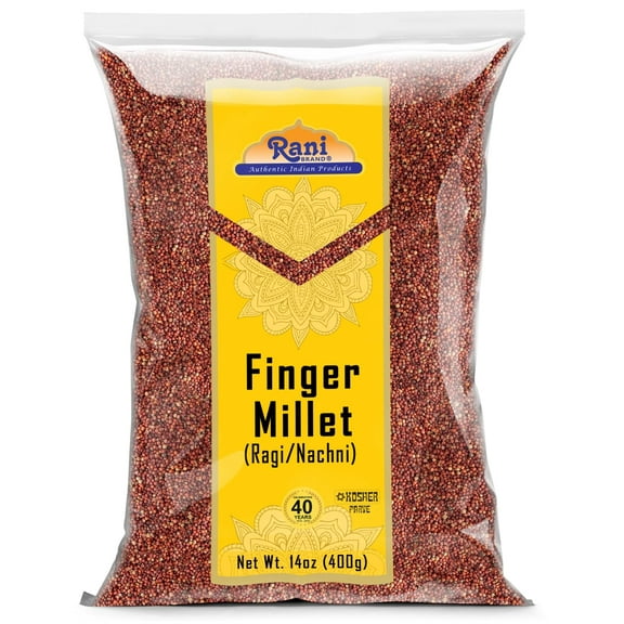 Rani Ragi Finger Millet (Eleusine Coracana) Whole Ancient Grain Seeds 400g (14oz) ~ All Natural | Gluten Friendly | Non-GMO | Kosher | Vegan | Indian Origin