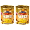 thumbnail image 1 of Rani Rajbhog (Soft Cottage Cheese Dumplings) 35.3oz (2.2lbs) 1kg, Pack of 2, Approximately 14 pieces, Easy Open Lid ~ Ready to eat | All Natural | Gluten Free | Non-GMO | Kosher | Indian Origin, 1 of 11