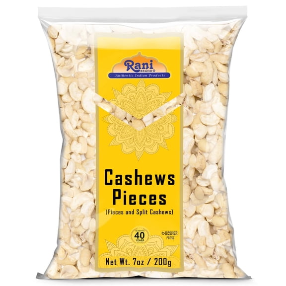 Rani Raw Cashews Halves and Pieces (uncooked, unsalted) 7oz (200g) ~ All Natural, No Preservatives | Vegan | NON-GMO | Kosher | Gluten Friendly