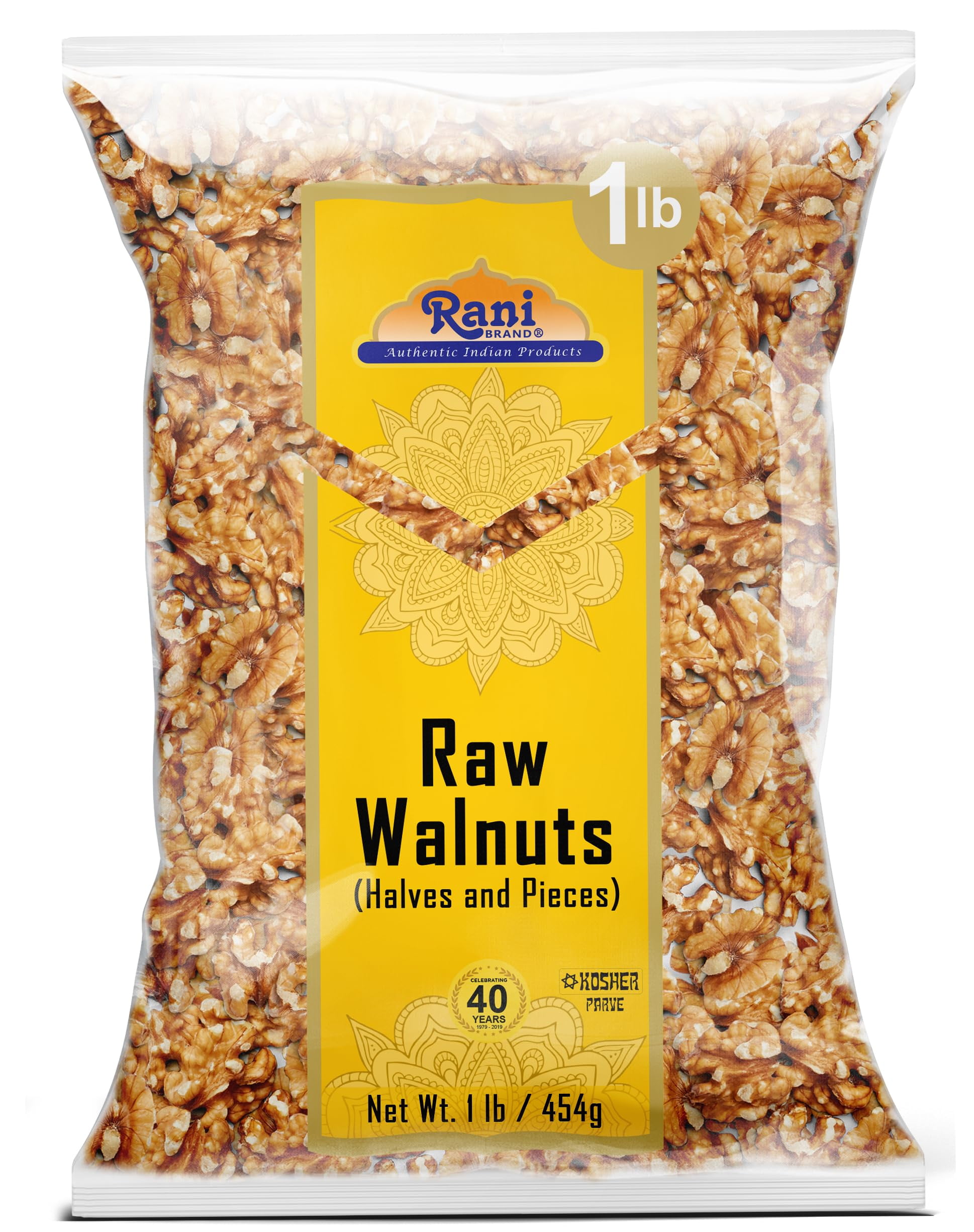 Rani Raw Walnuts, Halves and Pieces 16oz (1lb) 454g All Natural