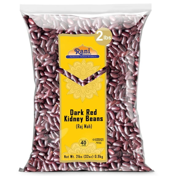 Rani Red Kidney Beans, Dark 32oz (2lbs) 908g ~ All Natural | Vegan | Gluten Friendly | NON-GMO | Kosher | Raj Mah