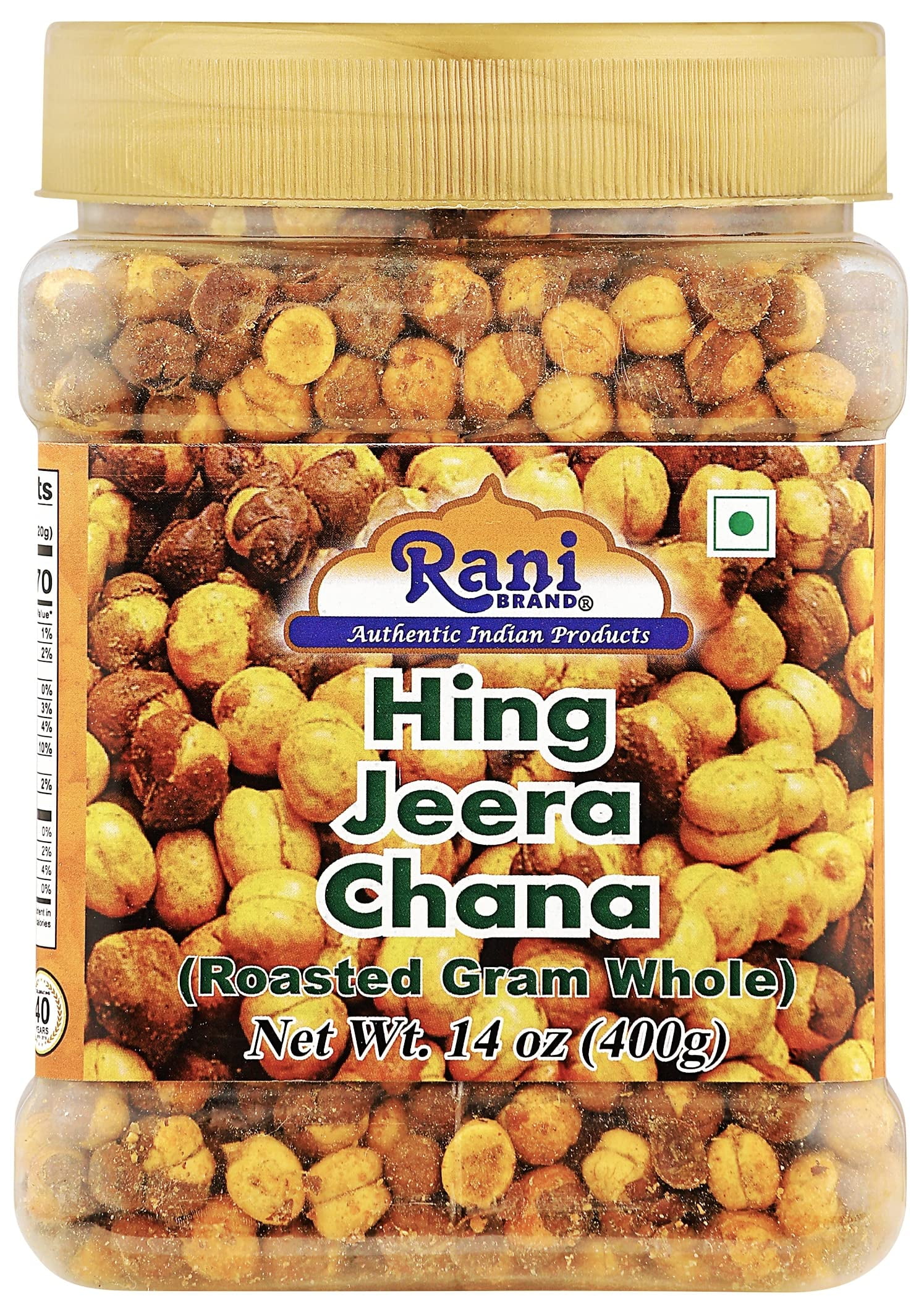 Rani Roasted Chana (Chickpeas) HingJeera (CuminAsafetida) Flavor 14oz