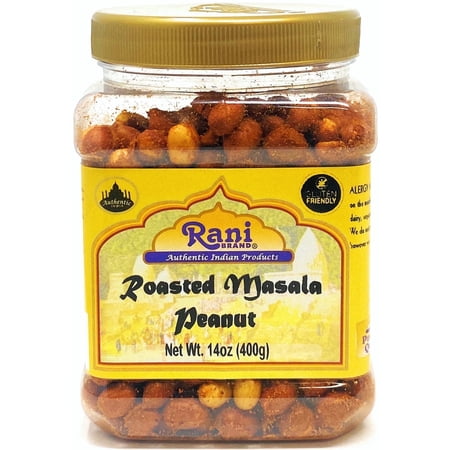 Rani Roasted Masala Peanuts 14oz (400g) PET Jar ~ Freshly Made | All Natural, No Preservatives | Gluten Friendly | Vegan | NON-GMO | Spanish Grade Groundnut