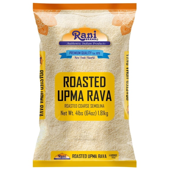 Rani Roasted Upma Rava 64oz (4lbs) 1.81kg Bulk ~ All Natural | Vegan | NON-GMO | Kosher | Indian Origin