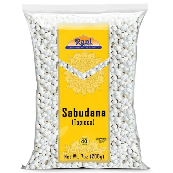 Rani Sabudana (Tapioca / Sago) Pearls 7oz (200g) ~ All Natural | Vegan | No Colors | NON-GMO | Kosher | Indian Origin