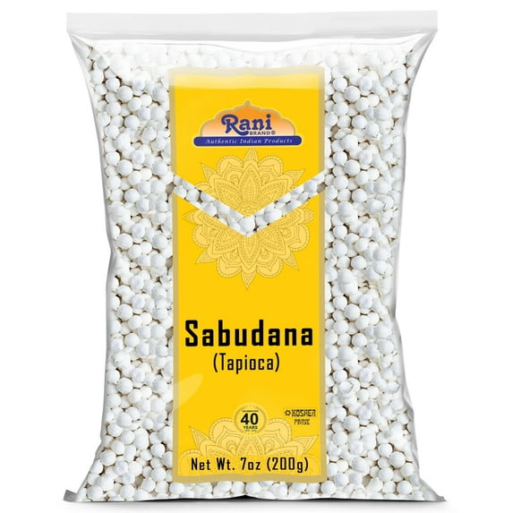 Rani Sabudana (Tapioca / Sago) Pearls 7oz (200g) ~ All Natural | Vegan | No Colors | NON-GMO | Kosher | Indian Origin