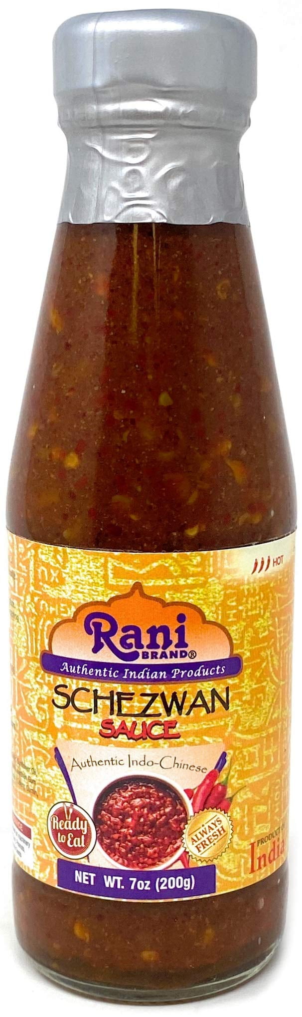 Rani Schezwan Sauce 7oz (200g) Glass Jar ~ No Colors | NON-GMO | Vegan | Gluten Friendly | Indian Origin (Indo-Chinese)