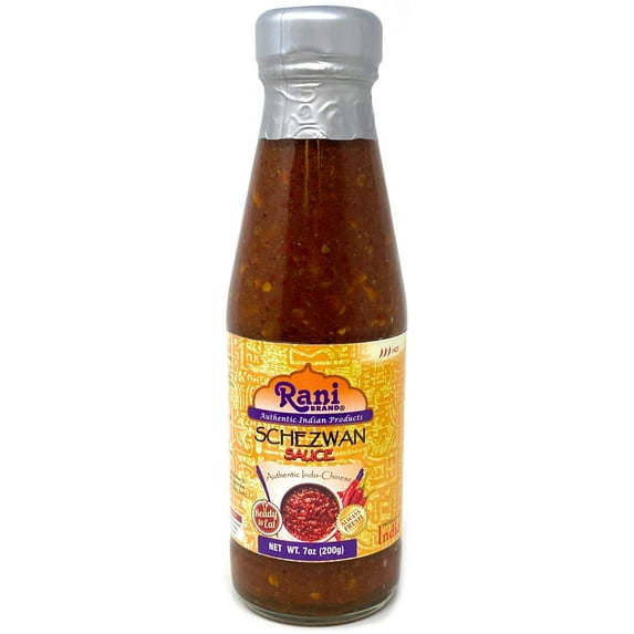 Rani Schezwan Sauce 7oz (200g) Glass Jar ~ No Colors | NON-GMO | Vegan | Gluten Friendly | Indian Origin (Indo-Chinese)