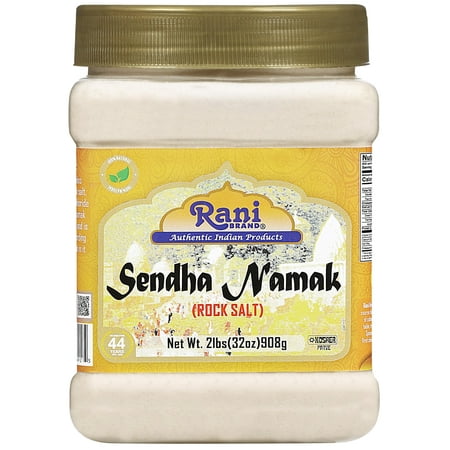 Rani Sendha Namak (Rock Salt) 32oz (2lbs) 908g PET Jar ~ All Natural | Vegan | Gluten Friendly | NON-GMO | Kosher | Indian Origin