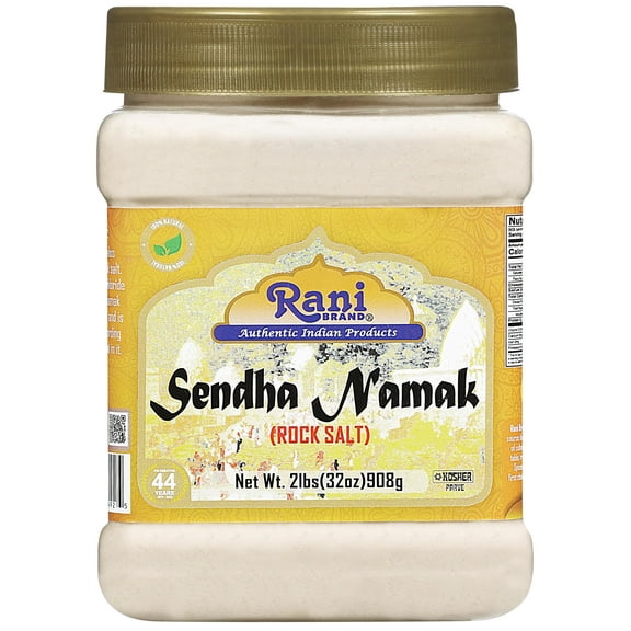Rani Sendha Namak (Rock Salt) 32oz (2lbs) 908g PET Jar ~ All Natural | Vegan | Gluten Friendly | NON-GMO | Kosher | Indian Origin
