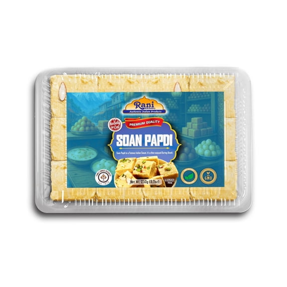 Rani Soan Papdi 8.7oz (250g) Traditional Indian Sweets, Ready to eat ~ All Natural | Non-GMO | Kosher | Indian Origin