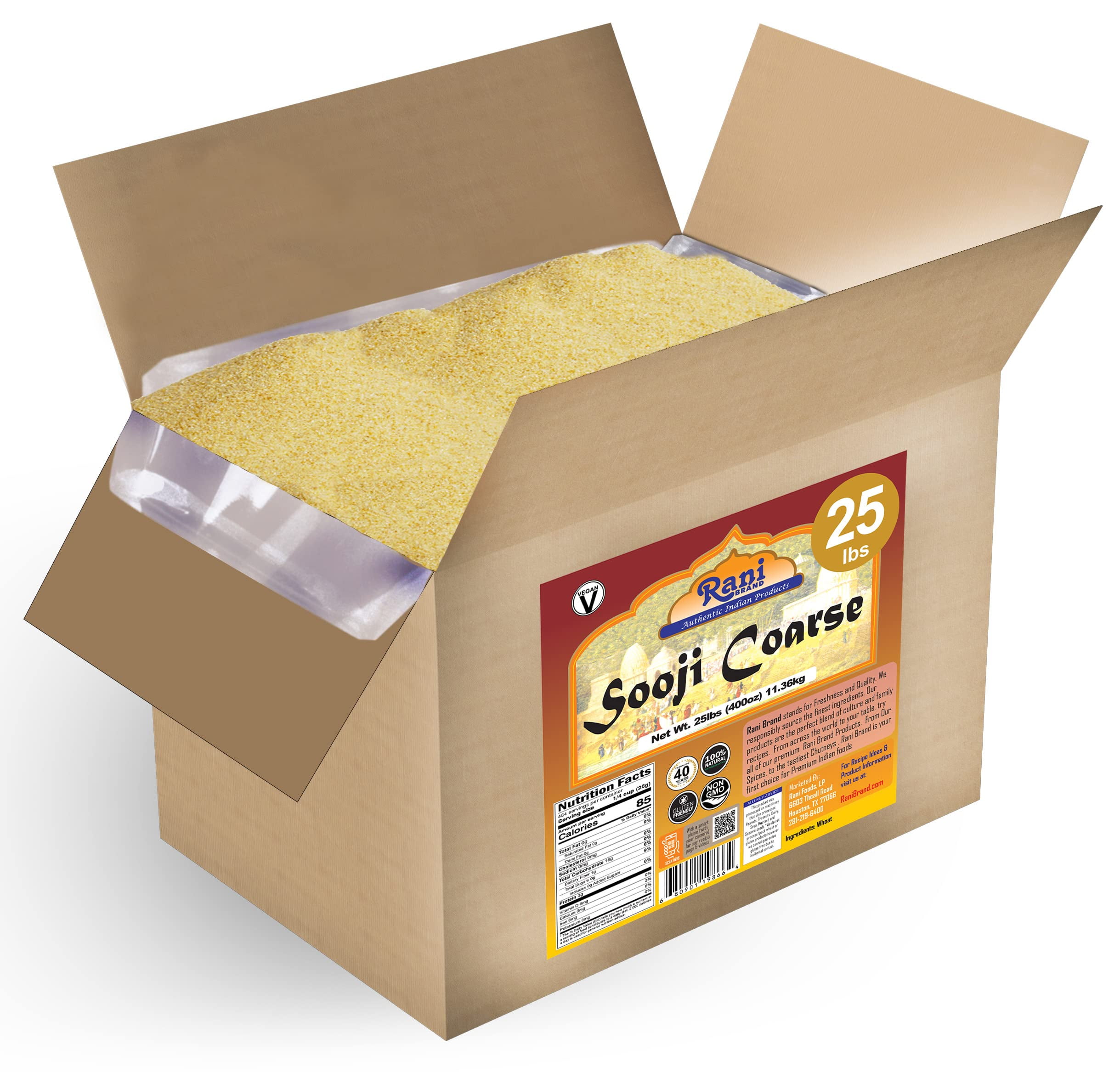 Rani Sooji Coarse (Farina, Suji, Rava, Rawa, Wheat Semolina) Flour ...