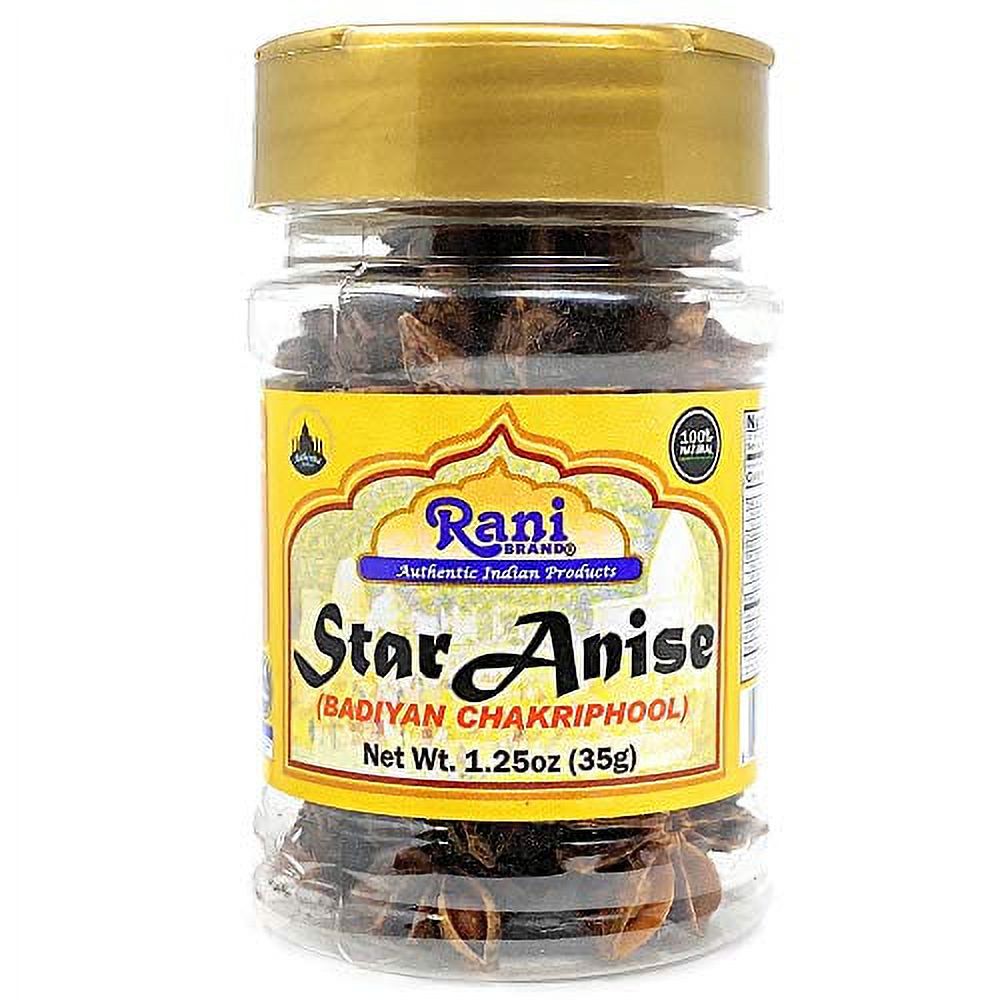 Rani Star Anise Seeds, .. Whole Pods (Badian Khatai) .. Spice 1.25oz