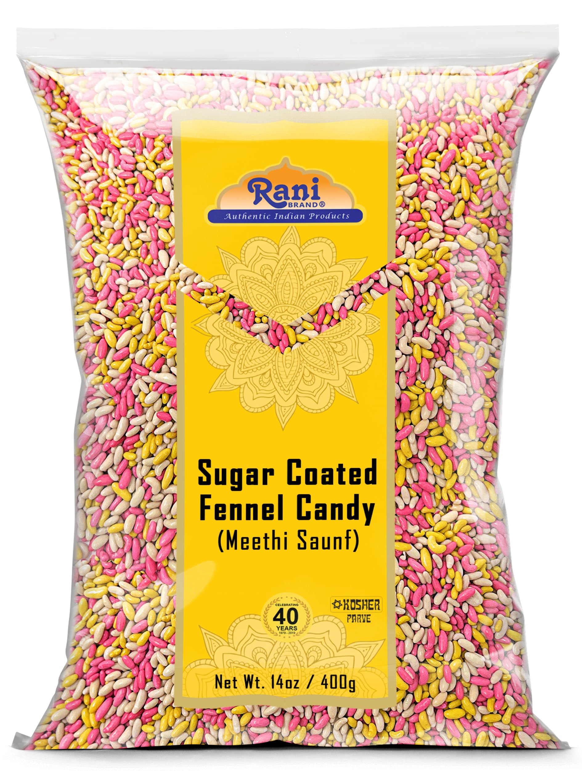 Rani Sugar Coated Fennel Candy 14oz (400g) Indian After Meal