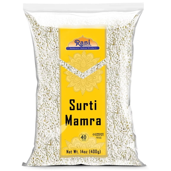Rani Surti (Surati) Mumra (Puffed Rice) 14oz (400g) ~ All Natural, Indian Origin | No Color | Gluten Friendly | Vegan | NON-GMO | Kosher | No Salt or fillers