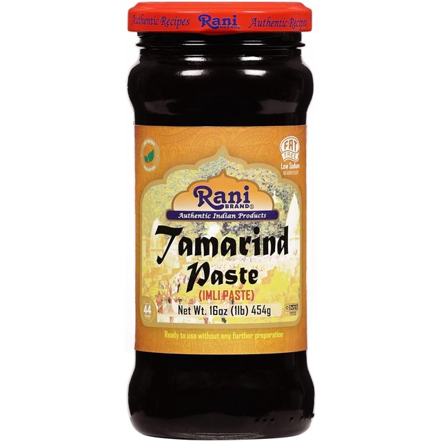 Rani Tamarind Paste Puree (Imli) 16oz (1lb) 454g Glass Jar, No added