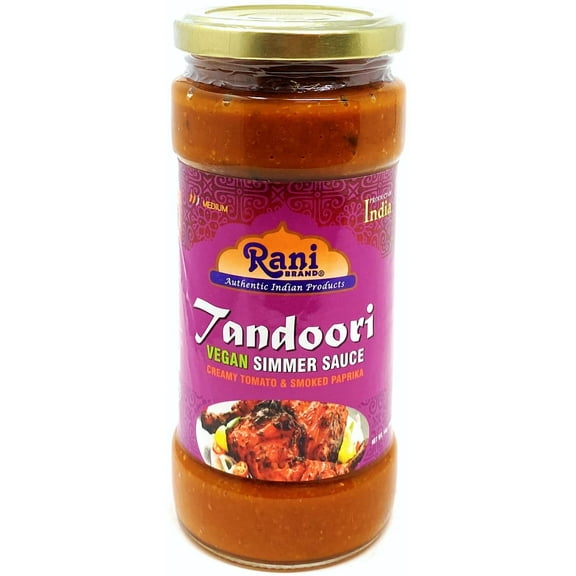 Rani Tandoori Vegan Simmer Sauce (Creamy Tomato & Smoked Paprika) 14oz (400g) Glass Jar ~ Easy to Use | Vegan | No Colors | All Natural | NON-GMO | Gluten Free | Indian Origin