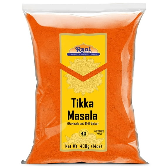 Rani Tikka Masala Indian 7-Spice Blend 14oz (400g) ~ All Natural | Salt-Free | Vegan | No Colors | Gluten Friendly | NON-GMO | Kosher | Indian Origin