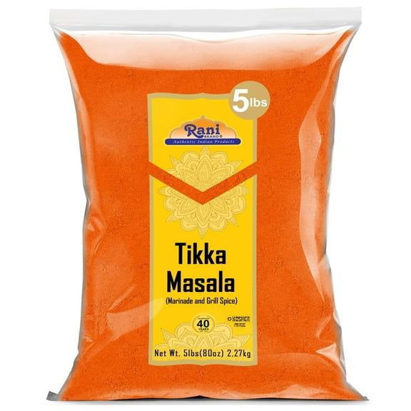 Rani Tikka Masala Indian 7-Spice Blend 80oz (5lbs) 2.27kg Bulk ~ All Natural | Salt-Free | Vegan | No Colors | Gluten Friendly | NON-GMO | Kosher | Indian Origin