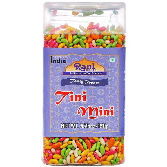 Rani Tini Mini 5.25oz (150g) Vacuum Sealed, Easy Open Top, Resealable Container ~ Indian Tasty Treats | Vegan | Gluten Friendly | NON-GMO | Indian Origin