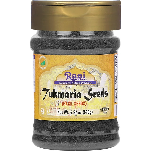 Rani Tukmaria (Natural Holy Basil Seeds) 4.94oz (140g) Used for Falooda