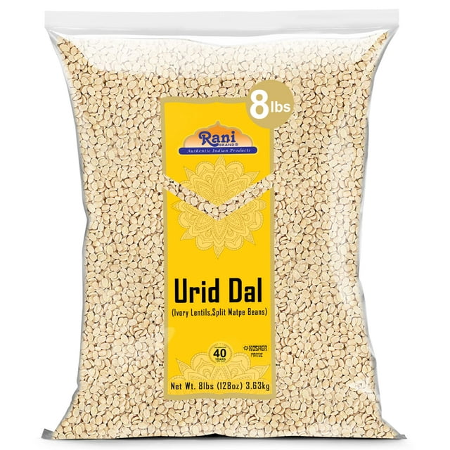 Rani Urid/Urad Dal, Split Matpe Beans, Indian Lentils, 8lbs, Kosher ...