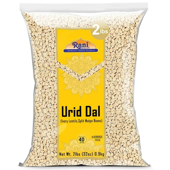 Rani Urid/Urad Dal (Split Matpe Beans Skinless) Indian Lentils 32oz (2lbs) 908g ~ All Natural | Gluten Friendly | NON-GMO | Kosher | Vegan | Indian Origin