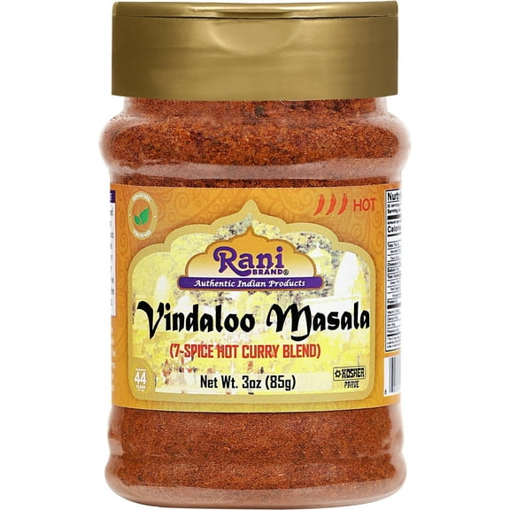 Rani Vindaloo Curry Masala Indian Spice Blend 3oz (85g) PET Jar ~ All Natural | Salt Free | Vegan | Gluten Friendly| NON-GMO | Kosher | No colors