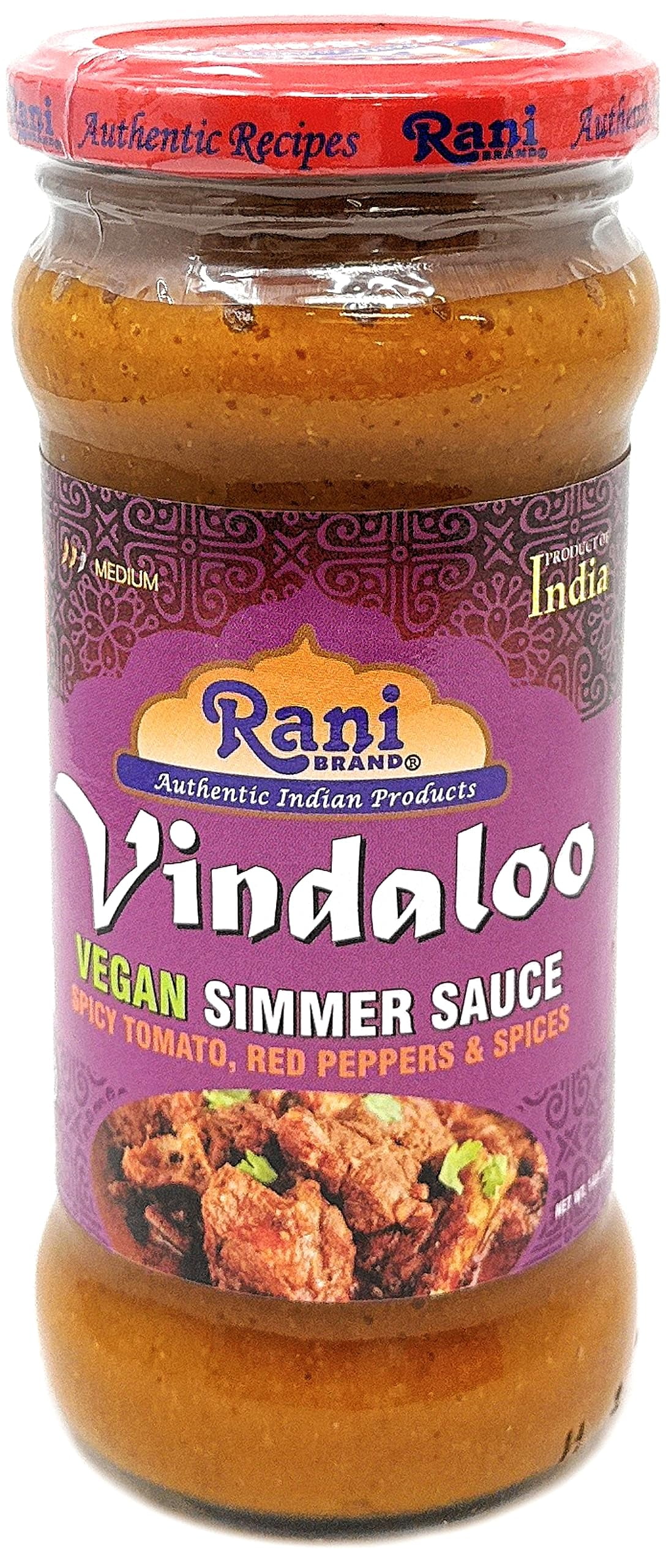Rani Vindaloo Vegan Simmer Sauce (Spicy Tomato, Red Peppers & Spices