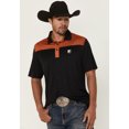thumbnail image 1 of Rank 45 Men's 45&Reg; Barrier Color Block Short Sleeve Button-Down Polo Shirt - RMSP25K10-BLK   US, 1 of 4