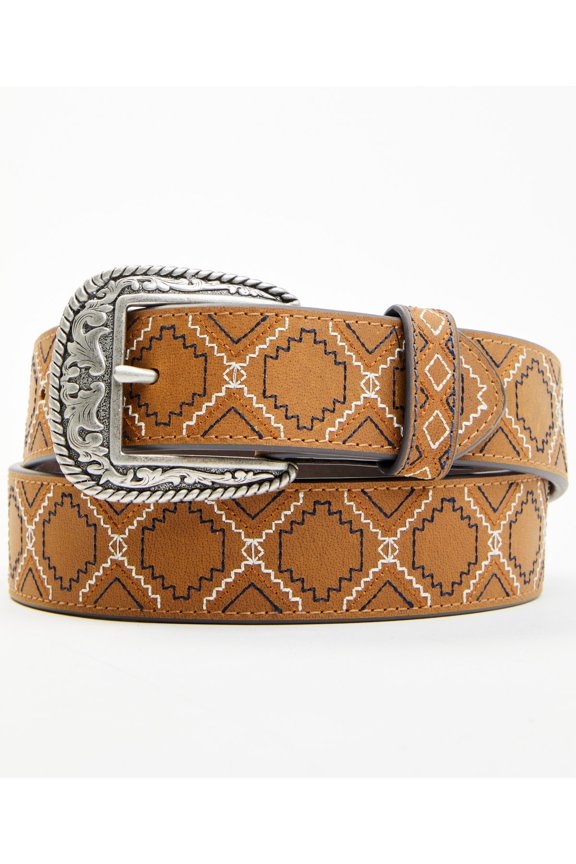 Men's 45&Reg; Men'S Brooks Tooled Leather Buckle Belt - RMAFA24BT1-BN 30