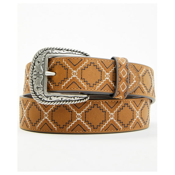 Rank 45 Men's 45&Reg; Brooks Tooled Leather Buckle Belt Brown 30