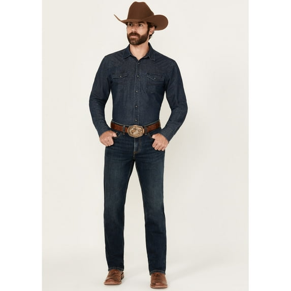 Rank 45 Men's 45&Reg; Calico Wash Ambush Slim Straight Stretch Denim Jeans - RMFA24J92-DKW 38W x 30L US