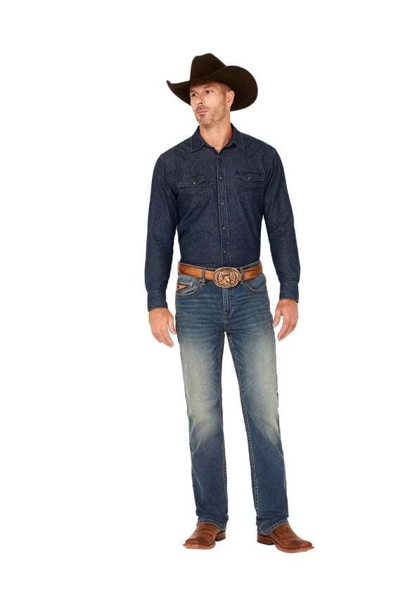 Men's 45&Reg; Ambush Slim Straight Performance 4-Way Stretch Denim Jeans Blue 36W x 32L US