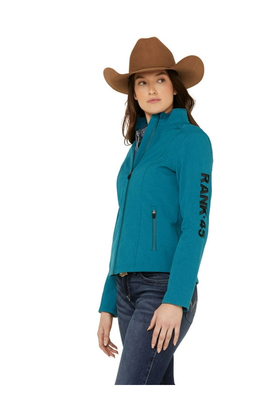 Women's 45&Reg; Soft Shell Logo Riding Jacket Teal X-Small  US