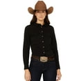 thumbnail image 1 of Rank 45 Women's Outdoor Vented York Riding Long Sleeve Snap Western Shirt Black Medium, 1 of 4