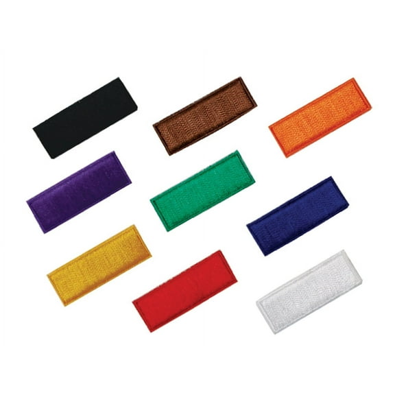 Rank Bar Patches, Achievement Martial Arts, Promotion Patch, Karate TKD Iron-on (All Colors, 12 pcs)