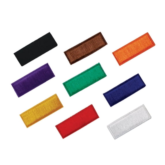Rank Bar Patches, Achievement Martial Arts, Promotion Patch, Karate TKD Iron-on (Yellow, 6 pcs)