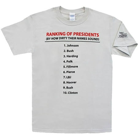 Ranking of Presidents By How Dirty Their Names Sound Silver T-Shirt