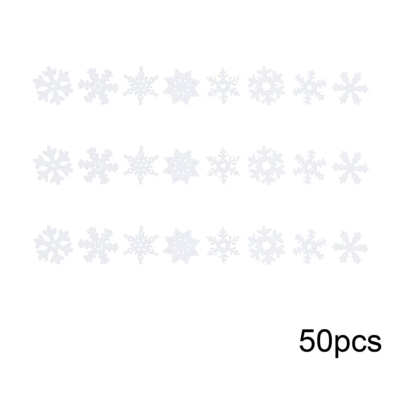 Ranliy 50 Pieces Snowflake Wood Slices, Christmas Snowflakes Tags, Unfinished Wooden Snowflake Ornament, Diy Wood Snowflakes Cutouts for Winter Xmas Tree Craft Decorations, 1"