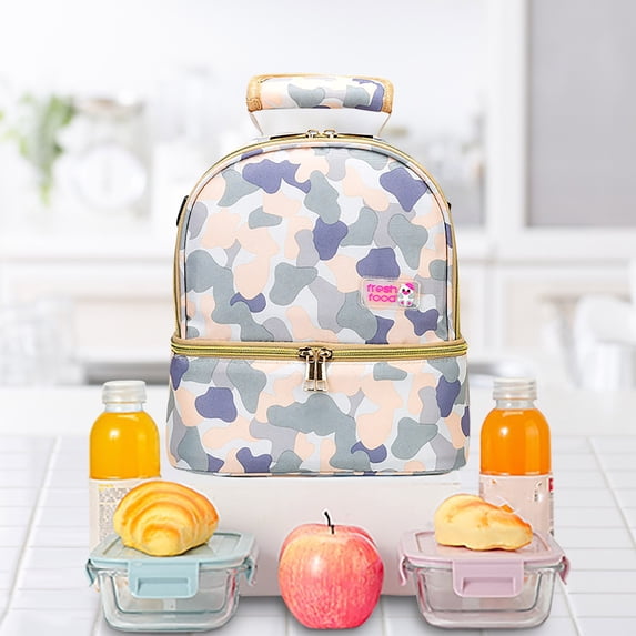 Ranliy Breast Pump Bag, Double Layer Separable Breastmilk Bag, Diaper Bag, Multifunctional Backpack for Working Nursing Outside Mom