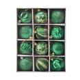 thumbnail image 1 of Ranliy Christmas Ball Ornaments Tree Decoration Set, Assorted Styles Ballornaments for Christmas Tree Home Party Holiday Decor, 2.36Inch, 12Pcs, 1 of 1