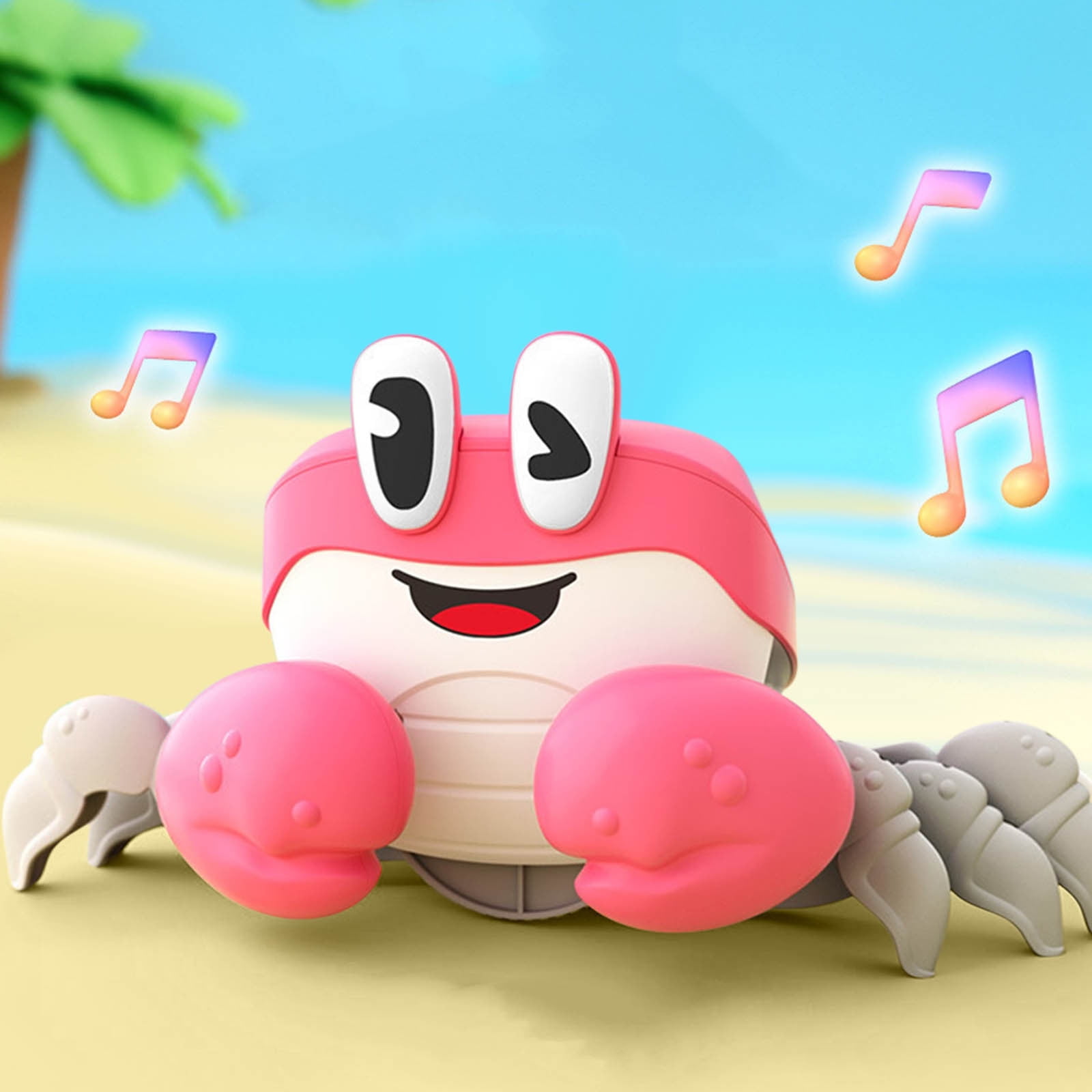 Ranliy Crawling Crab Toy, Tummy Time Toys for 36 614 Month, LightUp Walking Dancing Moving
