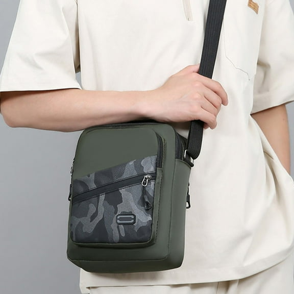 Ranliy Fashionable Camouflage Large Capacity Shoulder Bag Multifunctional Waterproof Multi Pocket Large Capacity Storage Casual Crossbody Bag