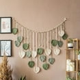 thumbnail image 1 of Ranliy Macrame Wall Hanging,Leaves Woven Tapestry, Feather Handmade Tassels Boho Wall Decor,Leaves Art Decorations for Nursery Bedroom Living Room Apartment Home Backdrop, 1 of 5